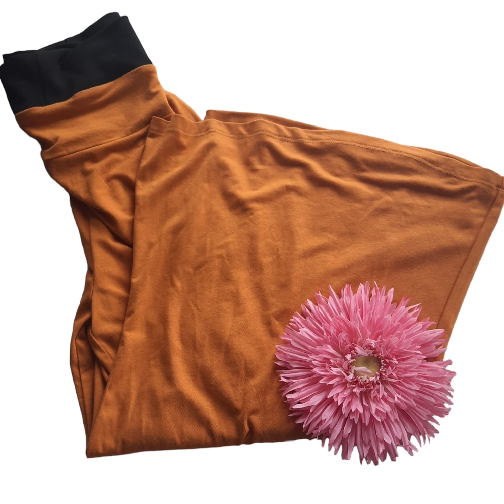 Wide Leg palazzo pants yellow size large